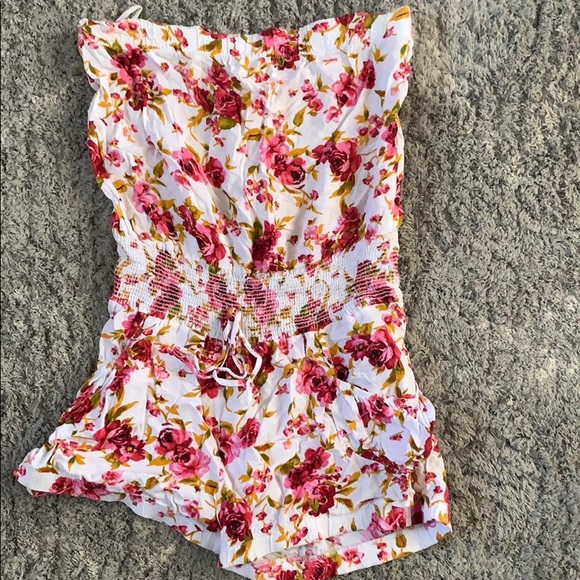Pants - 🔴 White Floral Romper